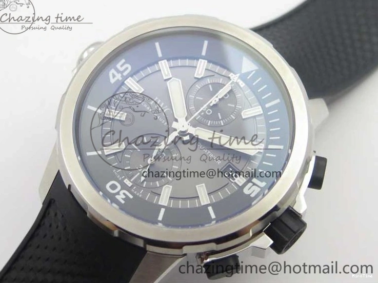 MIROTIME 0219 Aquatimer Chrono IW376803 V6F 1:1 Best Edition Gray Dial on Rubber Strap A FlexibleFit 7153